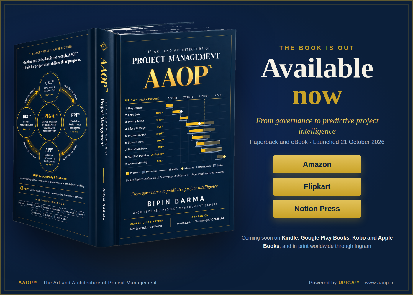 AAOP — The Art and Architecture of Project Management by Bipin Barma, powered by UPIGA